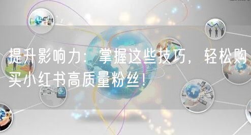 提升影响力：掌握这些技巧，轻松购买小红书高质量粉丝！