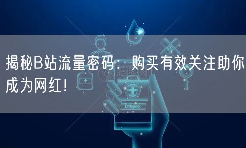 揭秘B站流量密码：购买有效关注助你成为网红！