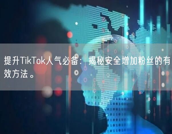 提升TikTok人气必备：揭秘安全增加粉丝的有效方法。