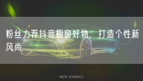 粉丝力荐抖音橱窗好物，打造个性新风尚