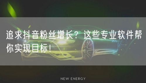 追求抖音粉丝增长？这些专业软件帮你实现目标！