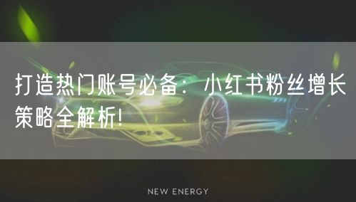 打造热门账号必备：小红书粉丝增长策略全解析!