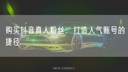 购买抖音真人粉丝：打造人气账号的捷径