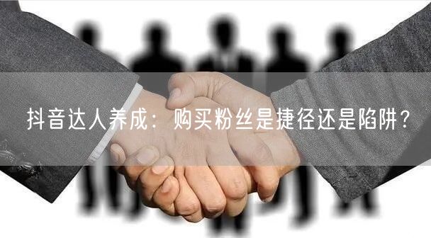 抖音达人养成：购买粉丝是捷径还是陷阱？