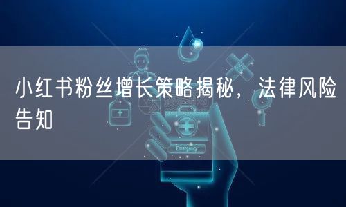 小红书粉丝增长策略揭秘，法律风险告知