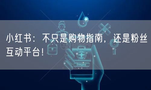 小红书：不只是购物指南，还是粉丝互动平台！